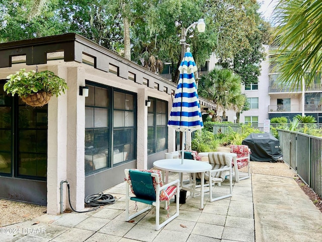 view of patio / terrace featuring area for grilling