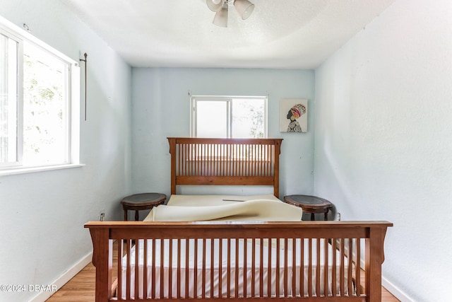 bedroom featuring light hardwood / wood-style flooring