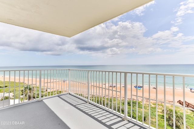 1183 Ocean Shore Blvd Unit 5050, Ormond Beach, FL 32176 - balcony featuring view of water and beach