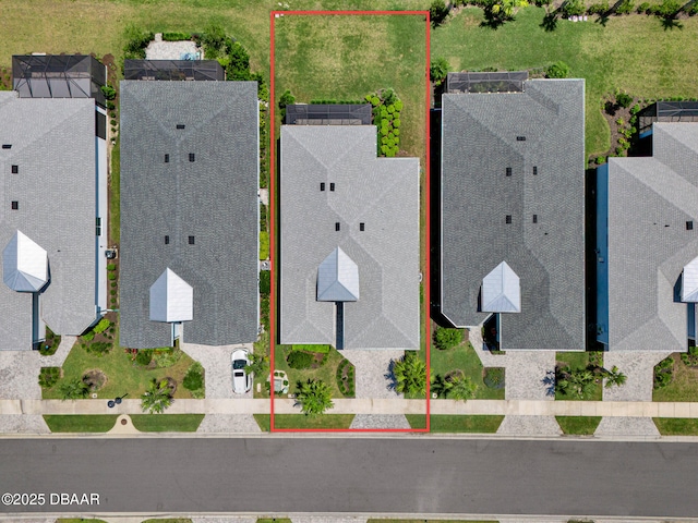 464 Tropics Ave, Daytona Beach, FL 32124 - aerial perspective of suburban area with property boundaries highlighted
