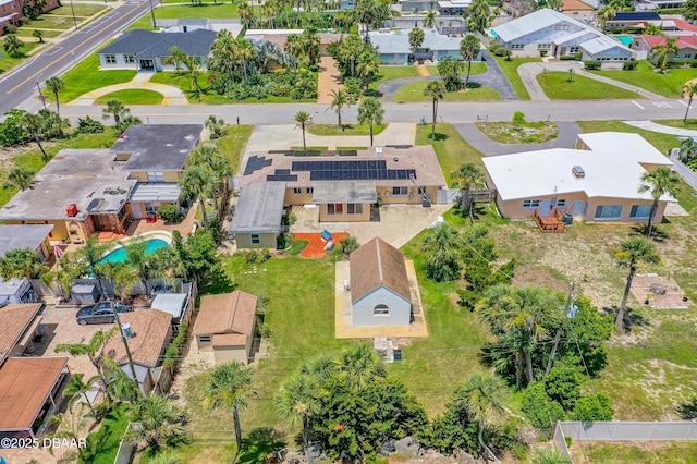 1104 Jacaranda Ave, Daytona Beach, FL 32118 - aerial perspective of suburban area featuring a pool area