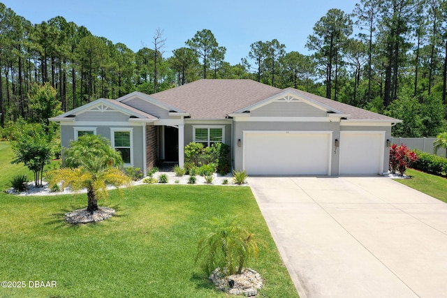 75 Trailmark Ct, Ormond Beach, FL 32174 - single story home featuring a garage, driveway, and stucco siding