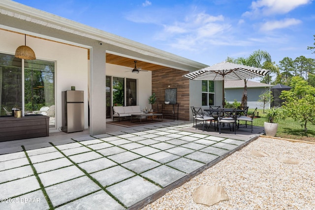 75 Trailmark Ct, Ormond Beach, FL 32174 - view of patio / terrace with a ceiling fan