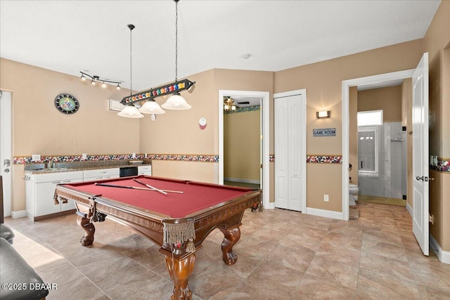 36 Allenwood Look, Ormond Beach, FL 32174 - recreation room with pool table and rail lighting