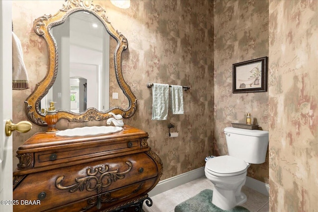 36 Allenwood Look, Ormond Beach, FL 32174 - half bathroom featuring vanity and tile patterned floors