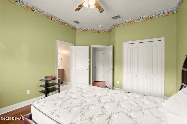 36 Allenwood Look, Ormond Beach, FL 32174 - bedroom featuring a closet and a ceiling fan