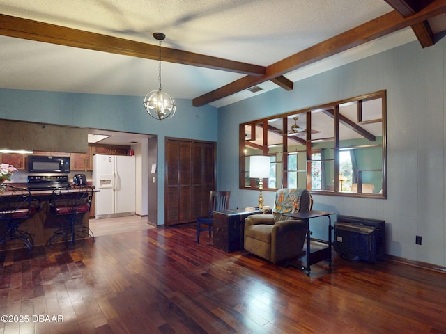 108 Dee St, New Smyrna Beach, FL 32168 - living area featuring light wood-style flooring and a chandelier