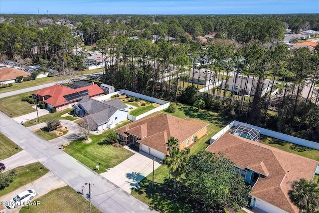 aerial view featuring a residential view