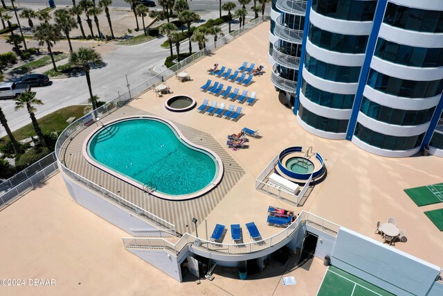 view of pool with a patio