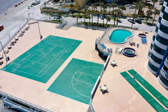 2625 S Atlantic Ave Unit 8Ne, Daytona Beach, FL 32118 - drone / aerial view of a pool