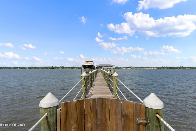 200 John Anderson Dr, Ormond Beach, FL 32176 - dock area featuring a water view and boat lift