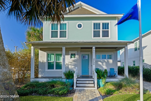 view of front of home featuring a porch