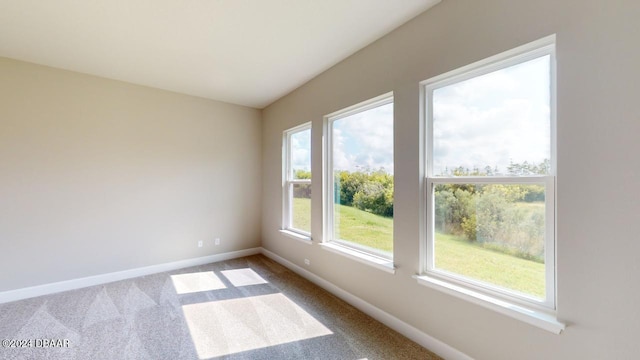 unfurnished room featuring carpet flooring