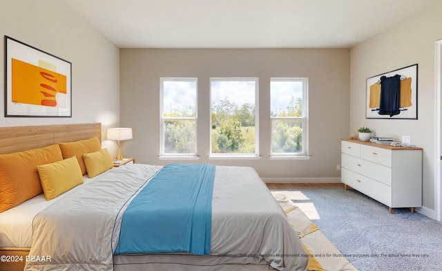 view of carpeted bedroom