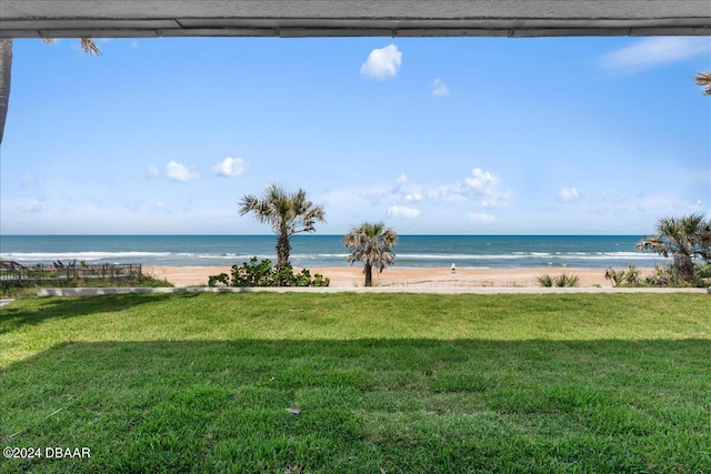 water view featuring a beach view