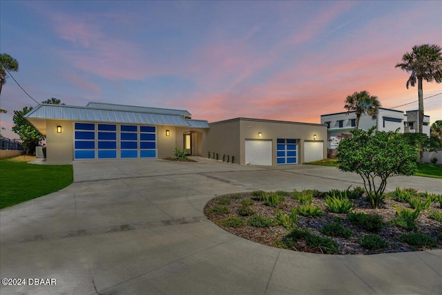 modern home with a garage