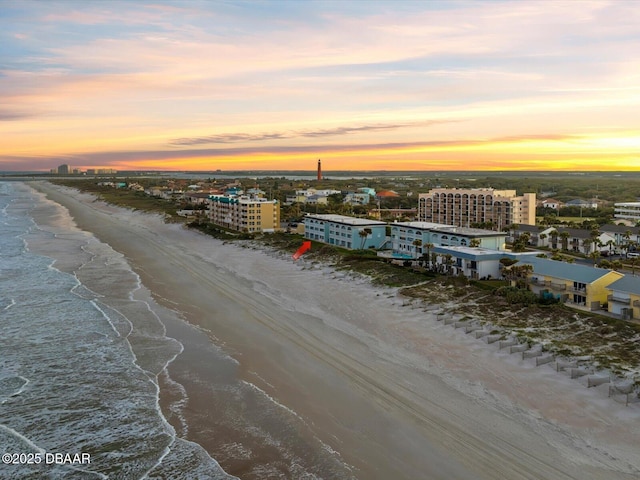 4795 S Atlantic Ave Unit 15, Ponce Inlet, FL 32127 - drone / aerial view of waterfront with a beach