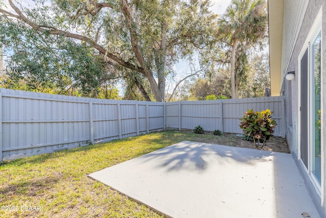 view of yard featuring a patio