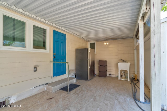 exterior space featuring a sink