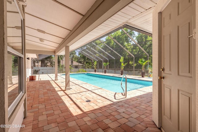3931 Tano Dr, Ormond Beach, FL 32174 - view of pool featuring a patio area and glass enclosure