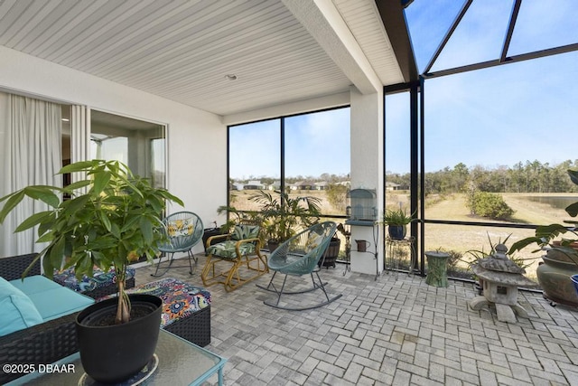 view of sunroom