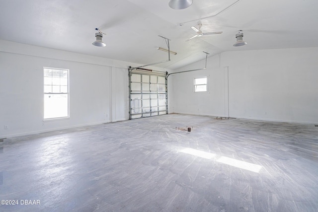 540 Leeway Trl, Ormond Beach, FL 32174 - garage featuring ceiling fan and baseboards