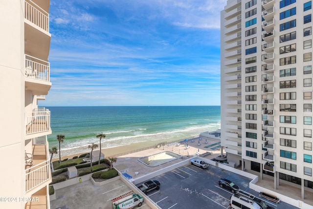 property view of water with a view of the beach