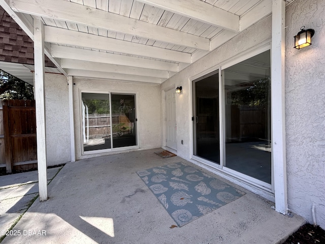 view of patio with fence