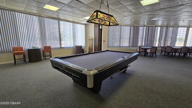 1 Oceans Blvd W Unit 9A3, Daytona Beach, FL 32118 - recreation room with carpet, a healthy amount of sunlight, and billiards