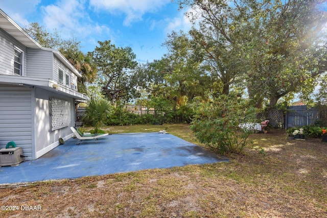 view of yard featuring a patio