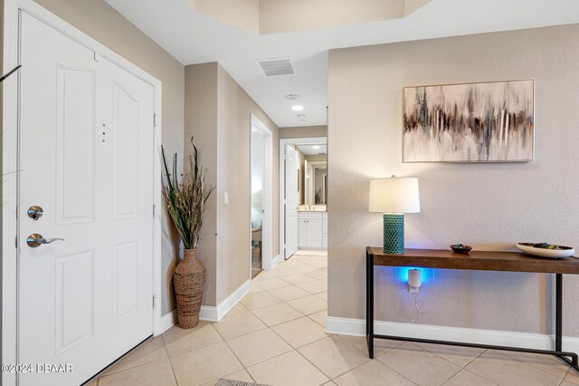 view of tiled entryway