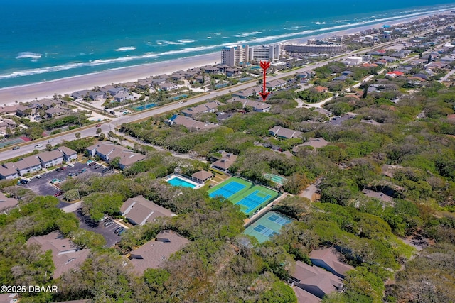 4405 Sea Mist Dr Unit 218, New Smyrna Beach, FL 32169 - aerial view of property's location with waterfront with a beach