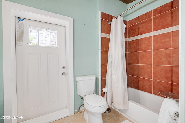 46 Oceanview Ave, Ponce Inlet, FL 32127 - full bathroom with shower / bath combo and tile patterned floors