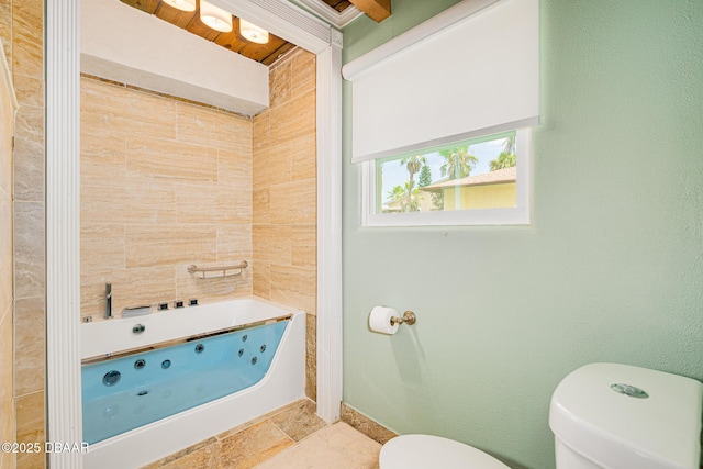 46 Oceanview Ave, Ponce Inlet, FL 32127 - full bathroom featuring toilet and a tub with jets