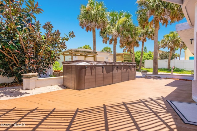 46 Oceanview Ave, Ponce Inlet, FL 32127 - view of patio with a hot tub