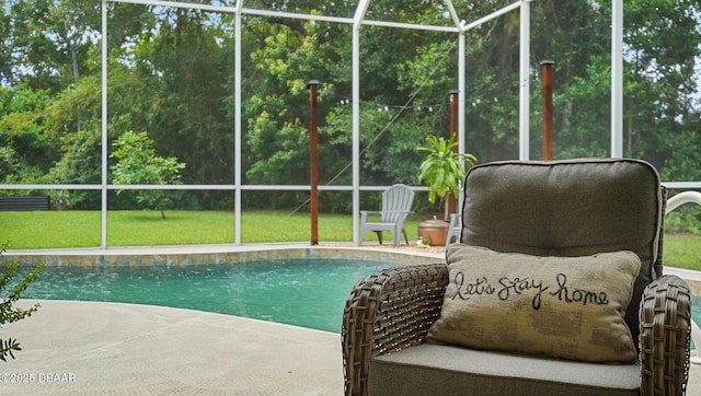 156 Holly Hill Ct, New Smyrna Beach, FL 32168 - outdoor pool with a lanai and a patio