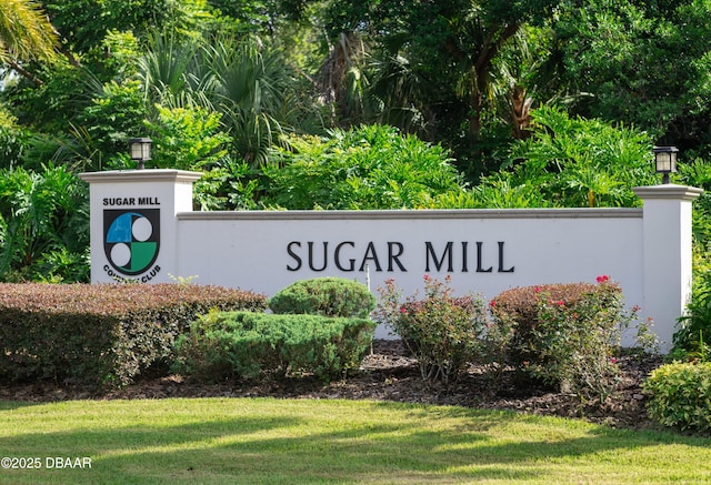 156 Holly Hill Ct, New Smyrna Beach, FL 32168 - community sign featuring a lawn