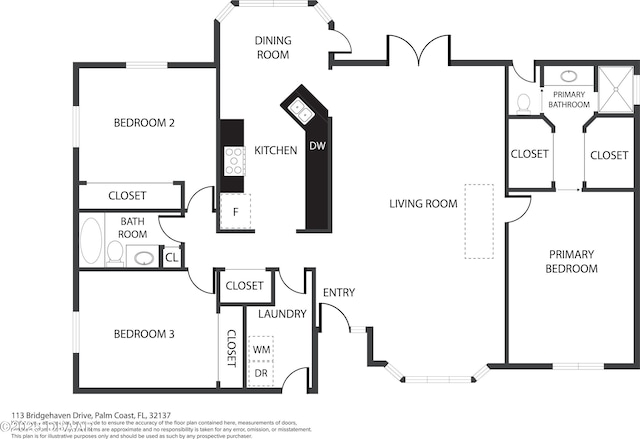 113 Bridgehaven Dr, Palm Coast, FL 32137 - view of room layout