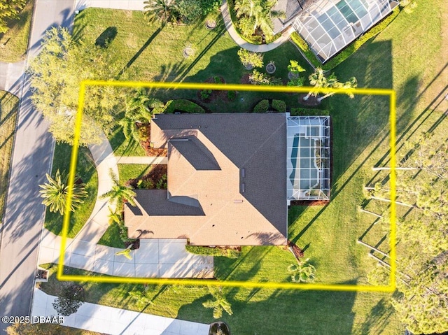 1305 Dovercourt Ln, Ormond Beach, FL 32174 - view from above of property featuring property parcel outlined