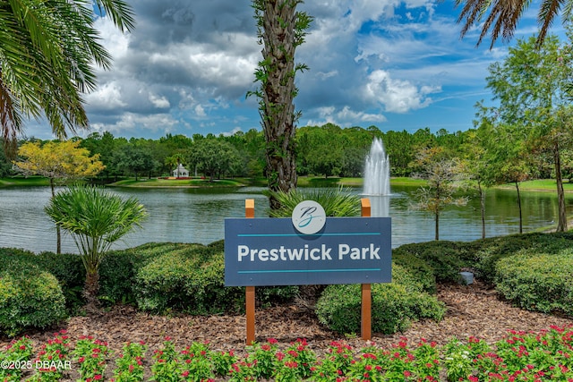 1305 Dovercourt Ln, Ormond Beach, FL 32174 - community / neighborhood sign featuring a water view