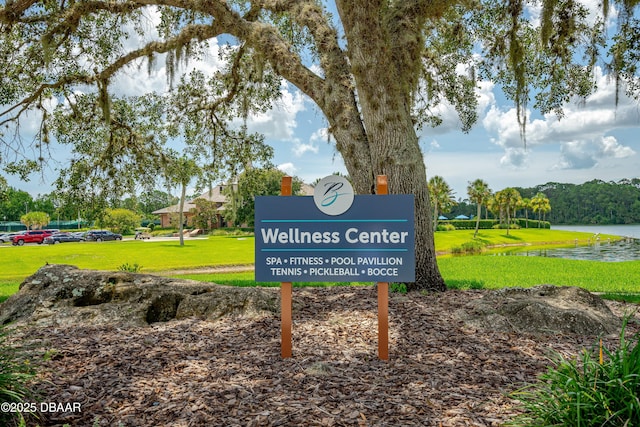 1305 Dovercourt Ln, Ormond Beach, FL 32174 - view of community featuring a water view and a yard