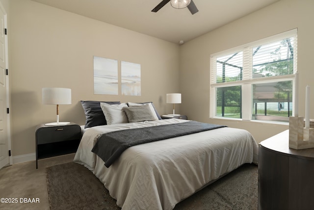 150 Portofino Blvd, New Smyrna Beach, FL 32168 - carpeted bedroom with baseboards and a ceiling fan