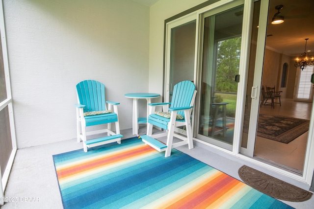 76 Longridge Ln, Ormond Beach, FL 32174 - sunroom / solarium with a chandelier