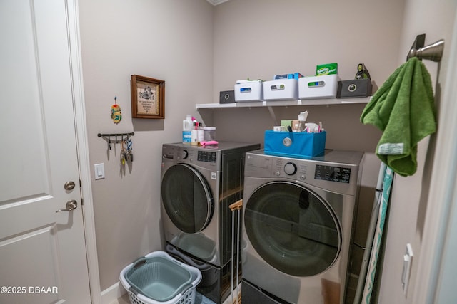 laundry area with separate washer and dryer