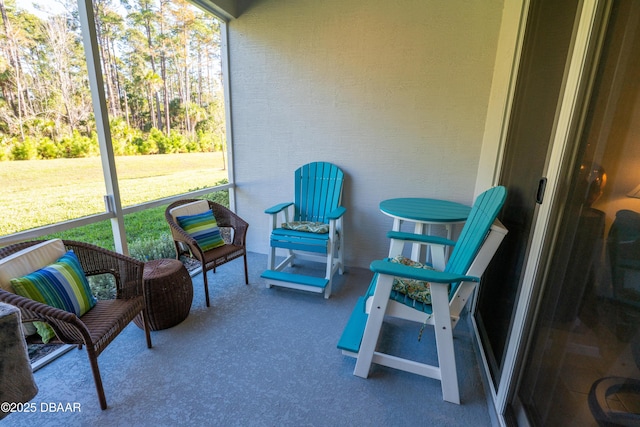 view of sunroom