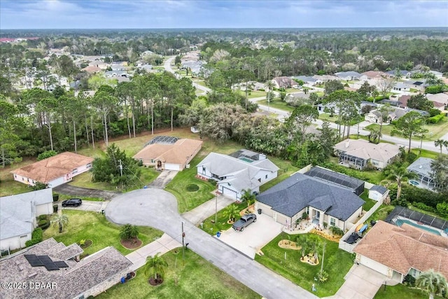 drone / aerial view with a residential view