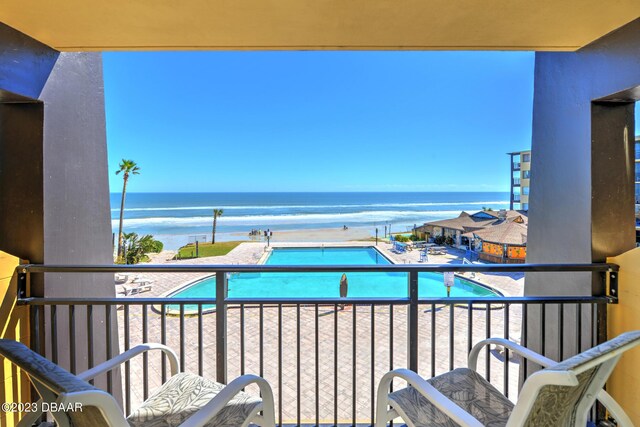 2301 S Atlantic Ave Unit 315, Daytona Beach, FL 32118 - balcony with a water view
