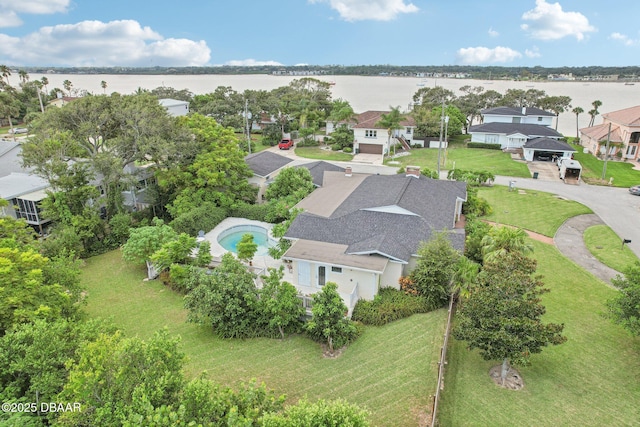 bird's eye view with a residential view