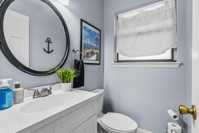1197 Southfork Ct, Port Orange, FL 32129 - half bathroom featuring toilet and vanity