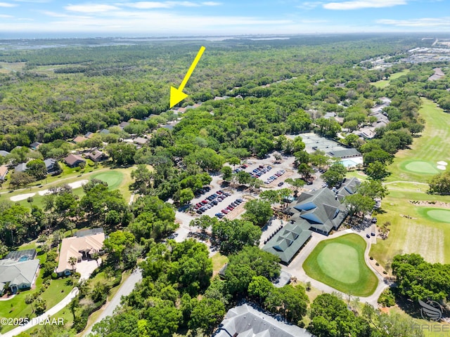 3349 Glenshane Way, Ormond Beach, FL 32174 - aerial view of residential area with a local golf course and a forest
